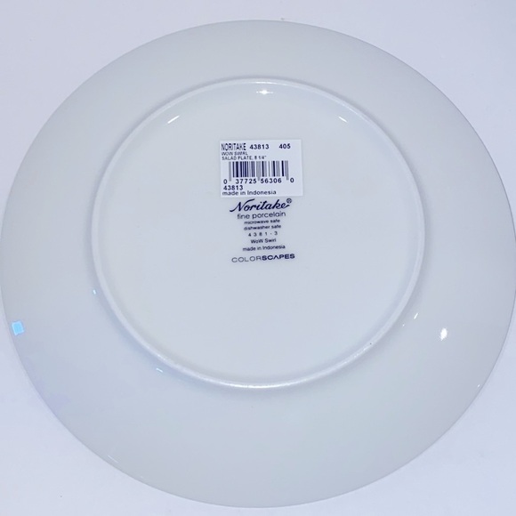 Noritake Fine Porcelain 4 Wow Swirl Salad Plates 8.25” - Picture 3 of 5